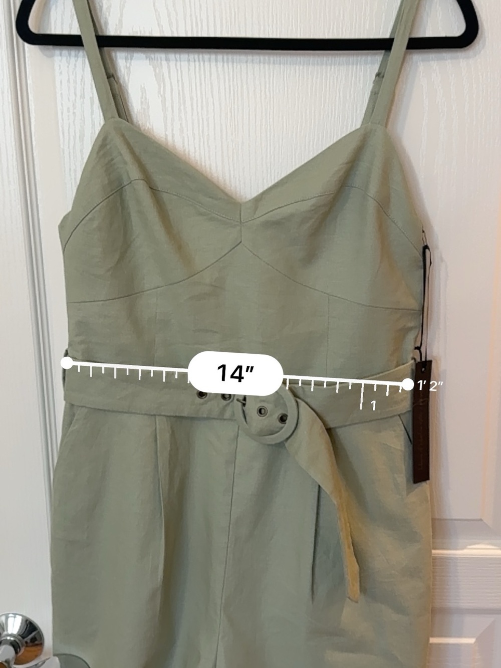 HOUSE OF HARLOW 1960 x REVOLVE Nicola Romper in Sage Green Medium NWT - Picture 9 of 11